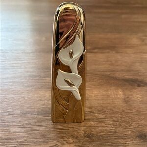 Vintage Wm A Rogers Bronze Plated Calla Lily Bud Vase